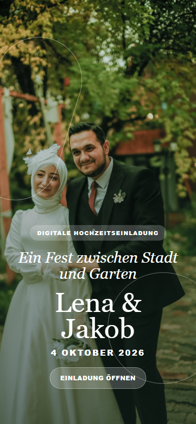 German classic wedding invitation concept