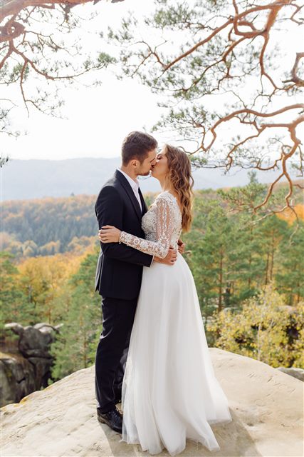 Gelin ve damat anı fotoğrafı